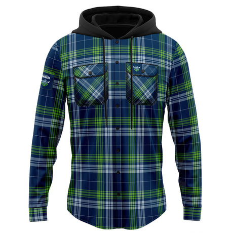 NRL Raiders 'Highland' Hooded Flannel Shirt - Ashtabula