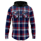 NRL Roosters 'Highland' Hooded Flannel Shirt - Ashtabula