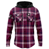 NRL Sea Eagles 'Highland' Hooded Flannel Shirt - Ashtabula
