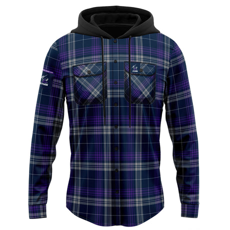 NRL Storm 'Highland' Hooded Flannel Shirt - Ashtabula