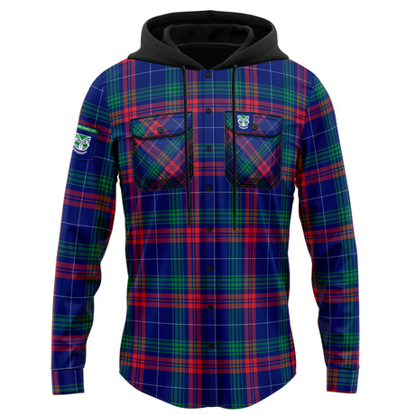NRL Warriors 'Highland' Hooded Flannel Shirt - Ashtabula