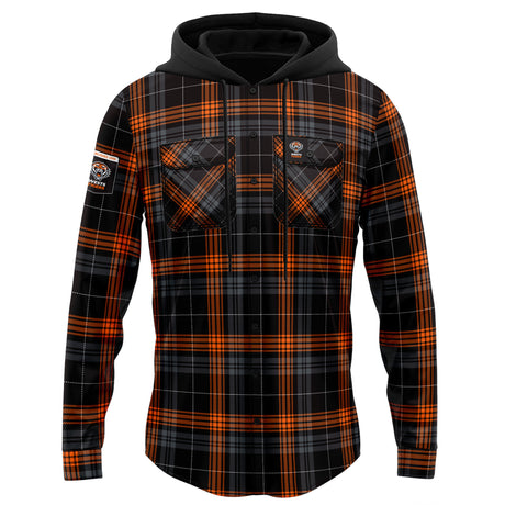 NRL Wests Tigers 'Highland' Hooded Flannel Shirt - Ashtabula