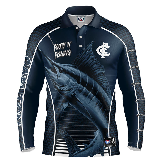 AFL Carlton Footy n Fishing Shirt - Adult - Ashtabula
