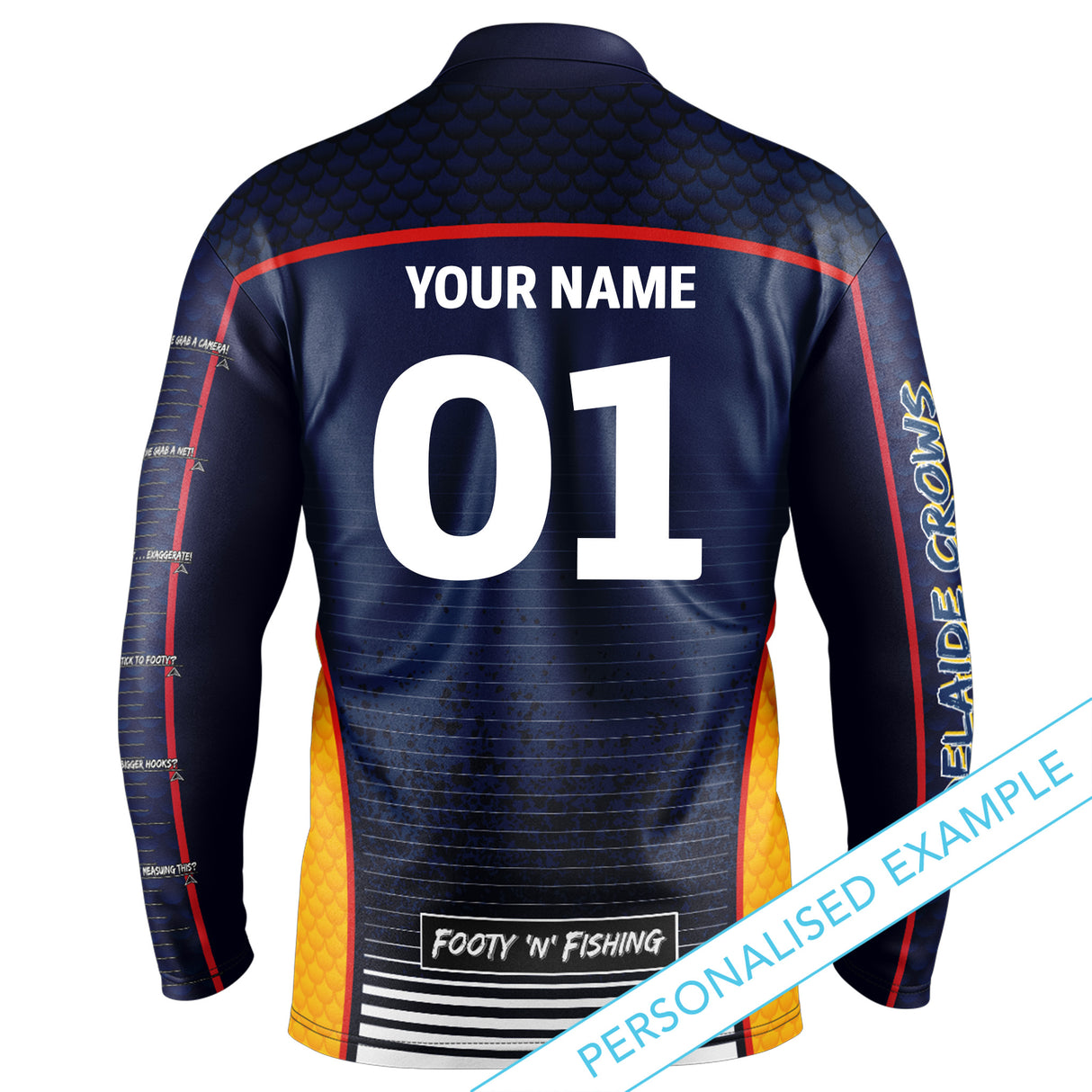 AFL Adelaide Crows Footy n Fishing Shirt - Adult - Ashtabula