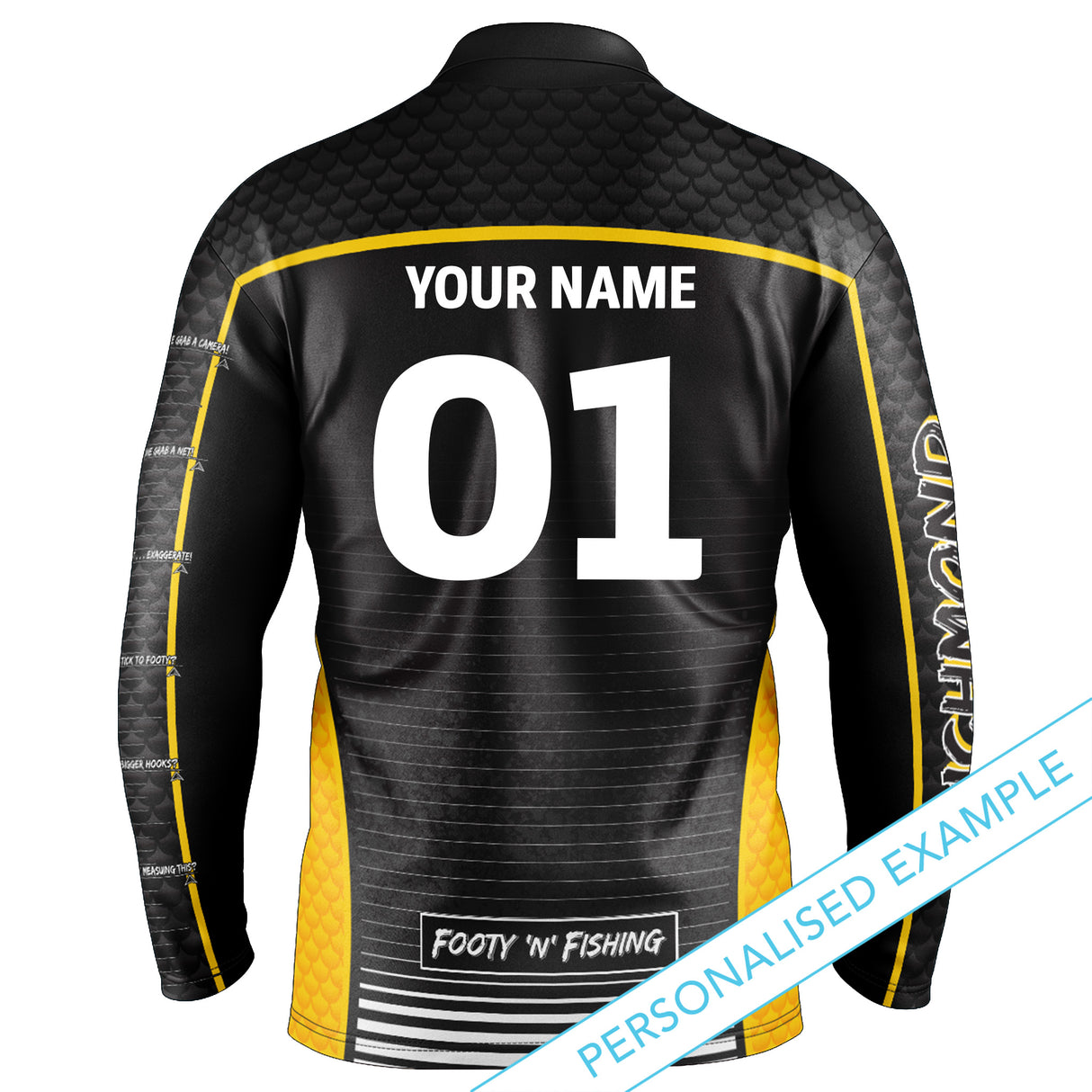 AFL Richmond Tigers Footy n Fishing Shirt - Adult - Ashtabula