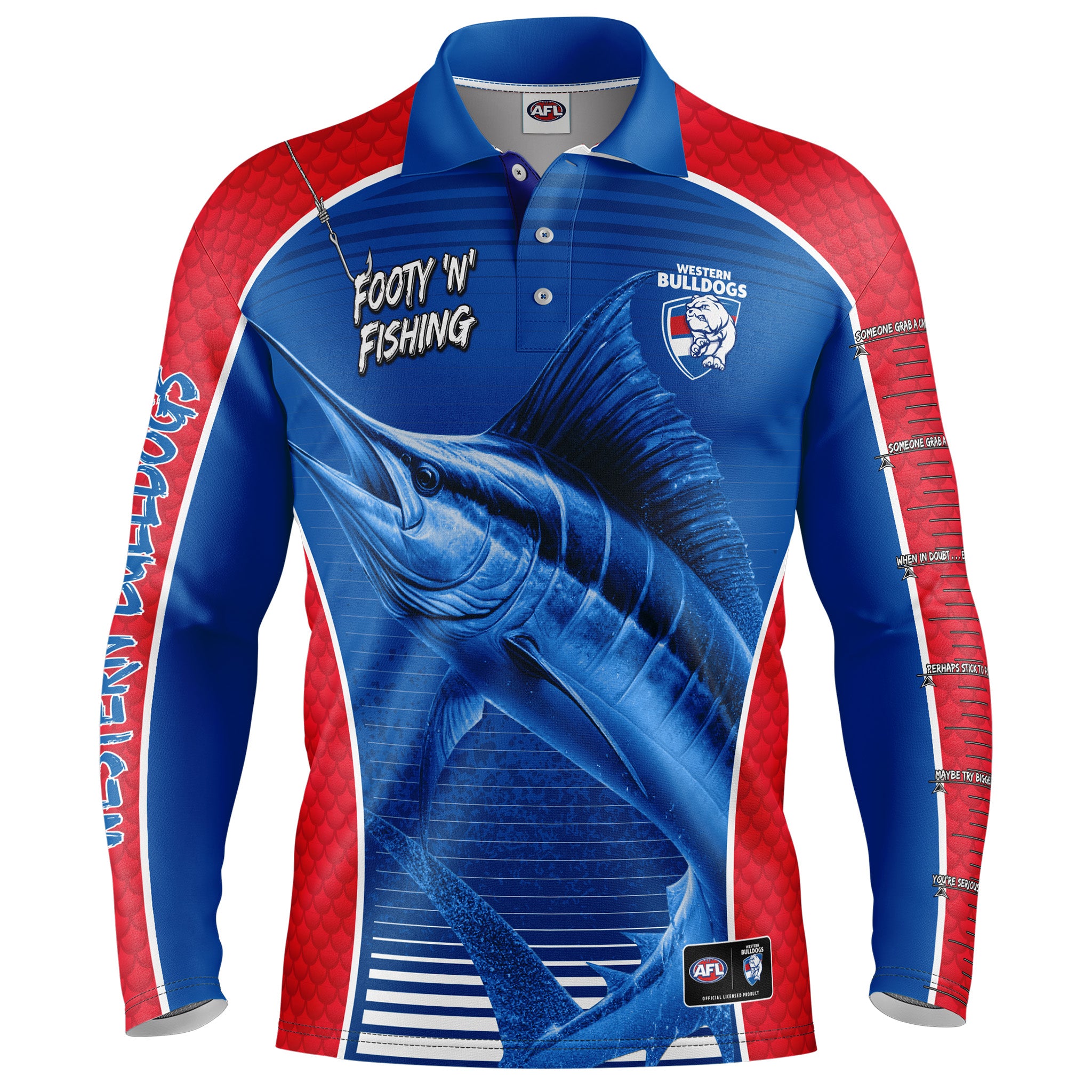 AFL Western Bulldogs Footy n Fishing Shirt Youth Ashtabula