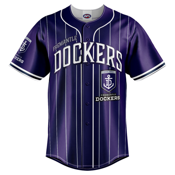 AFL Fremantle Dockers 'Slugger' Baseball Shirt - Ashtabula