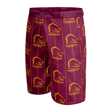 NRL Broncos 'Front Bar' Dress Shorts - Ashtabula