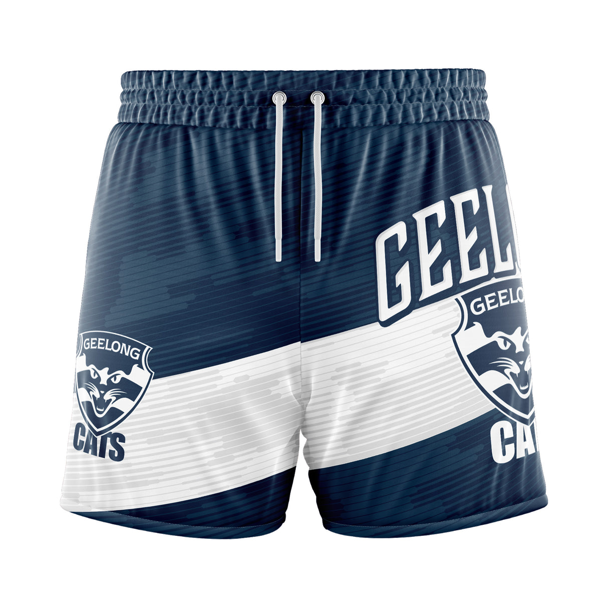 AFL Geelong Cats 'Barrel' Board Shorts - Youth - Ashtabula