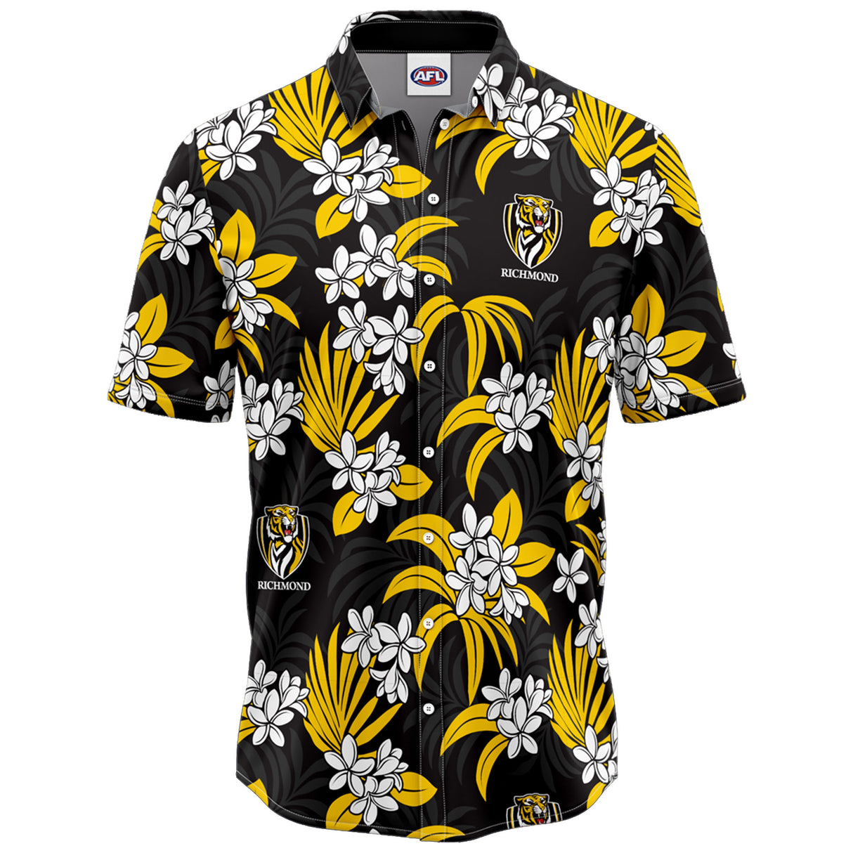 AFL Richmond Tigers 'Reef' Hawaiian Shirt - Ashtabula