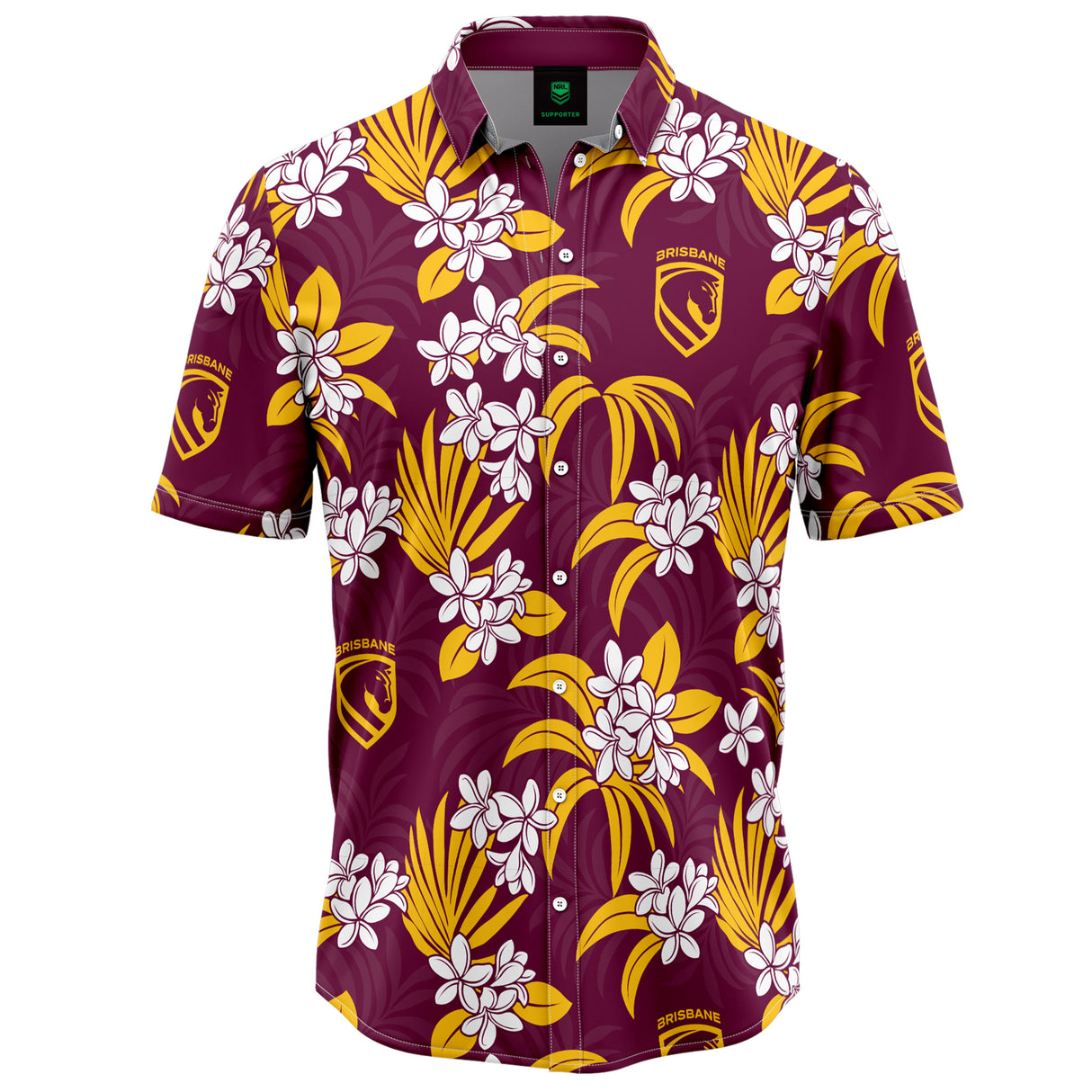 NRL Broncos 'Reef' Hawaiian Shirt