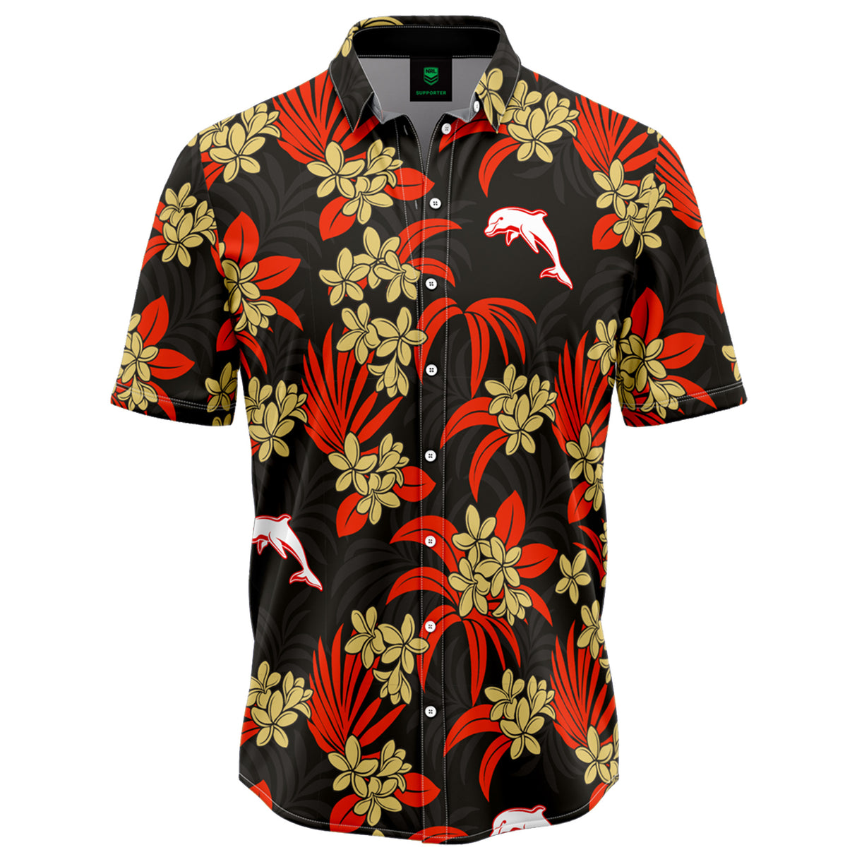 NRL Dolphins 'Reef' Hawaiian Shirt - Ashtabula