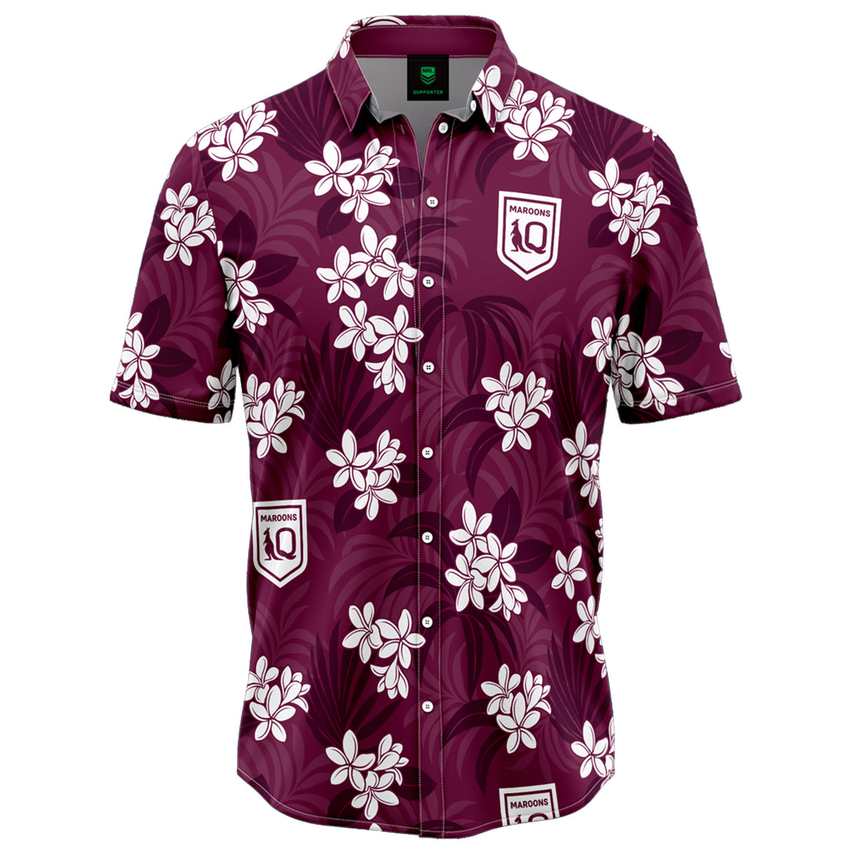 QLD Maroons 'Reef' Hawaiian Shirt - Ashtabula
