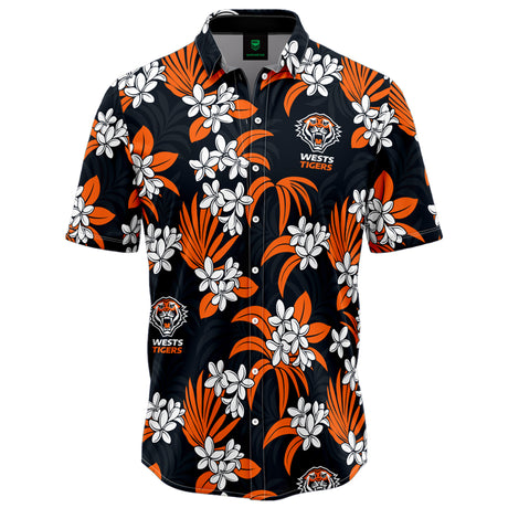 NRL Wests Tigers 'Reef' Hawaiian Shirt - Ashtabula