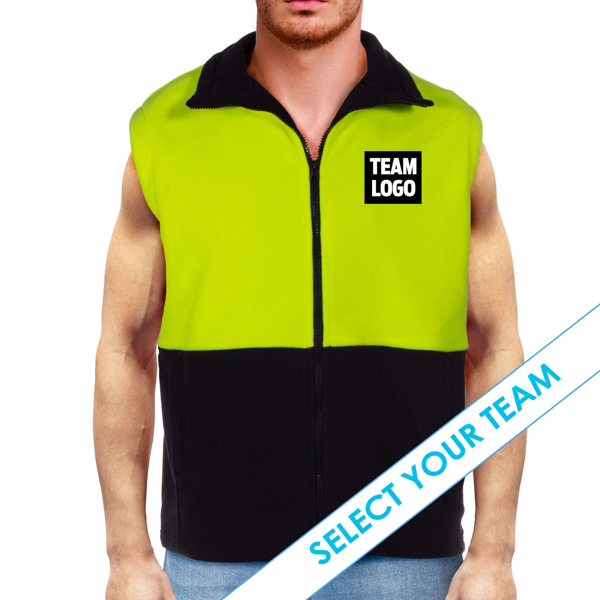 NRL Hi-Vis Polo Fleece Vest