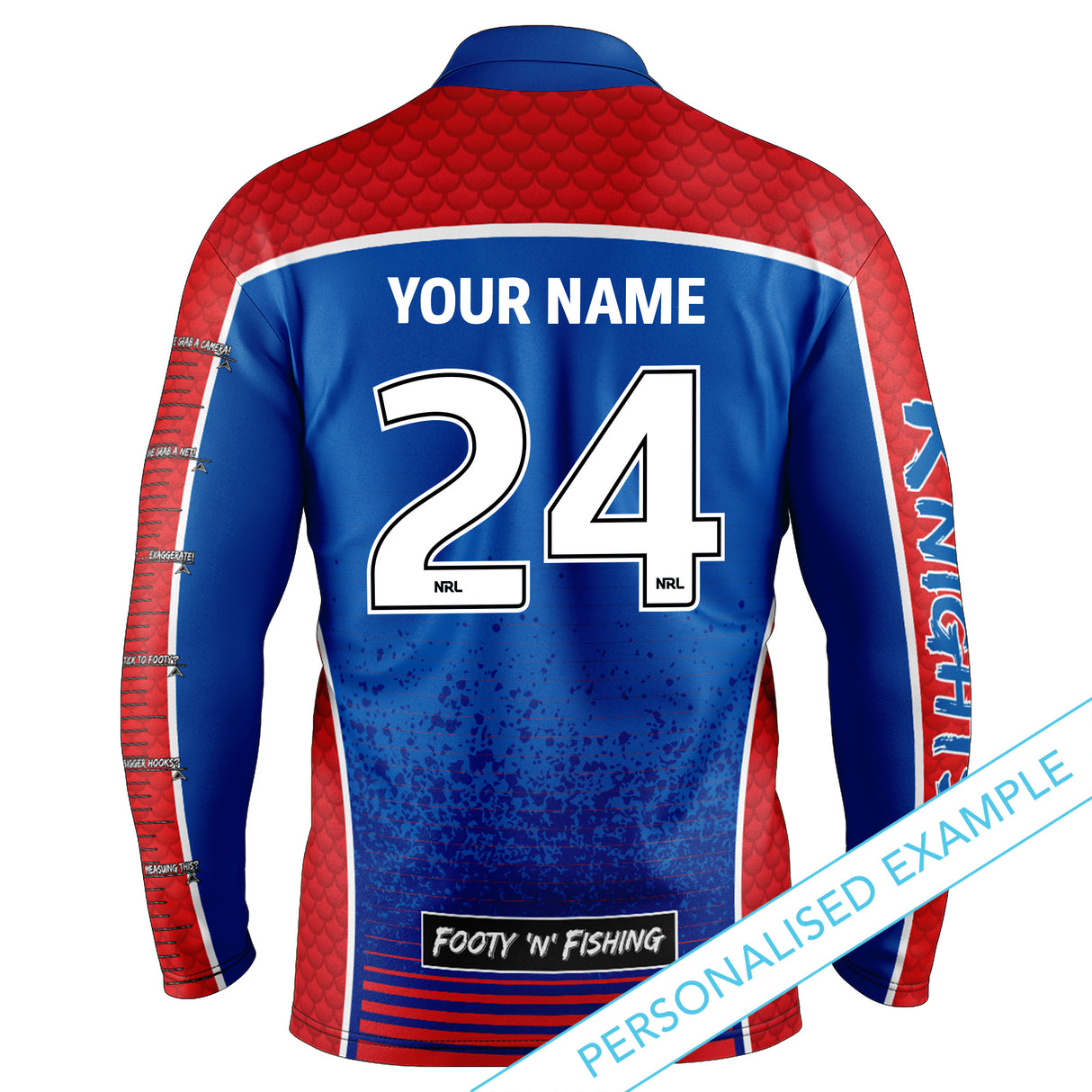NRL Knights 'Barracuda' Fishing Shirt - Youth - Ashtabula