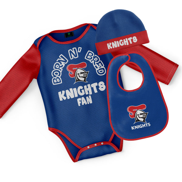 NRL Knights 3pc Infant Gift Set - 'Born & Bred'