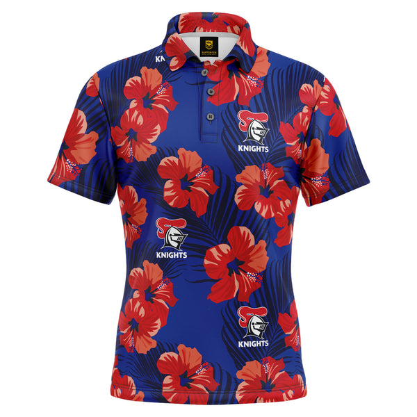 NRL Knights 'Aloha' Golf Polo - Ashtabula