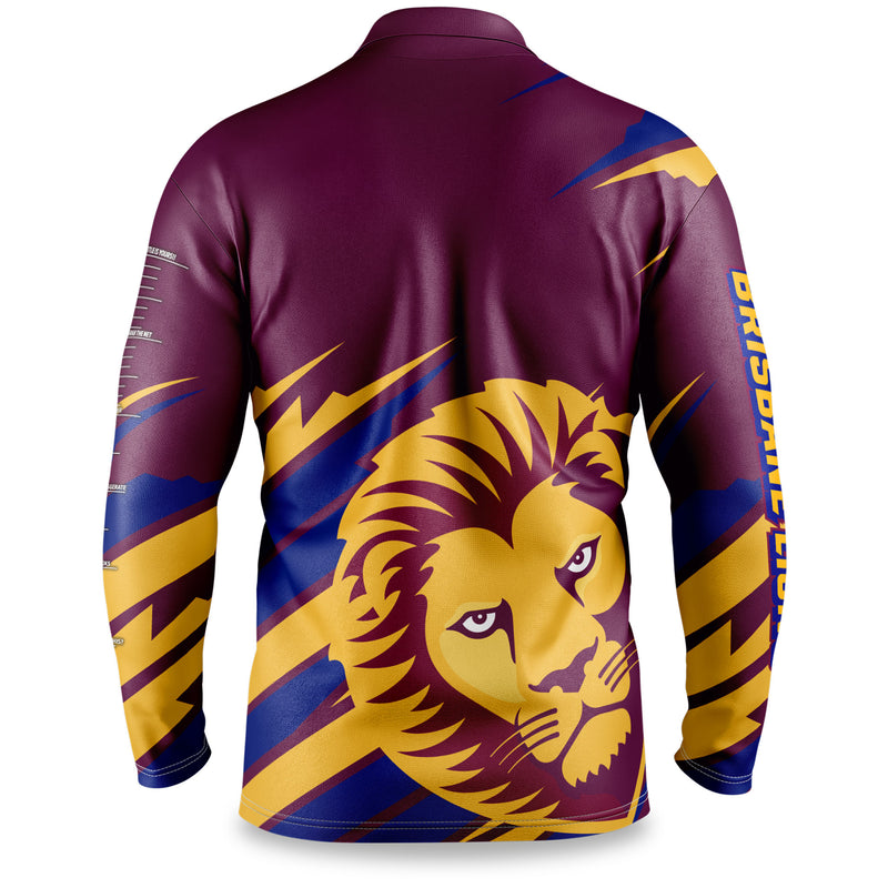 AFL Brisbane Lions 'Ignition' Fishing Shirt - Adult - Ashtabula