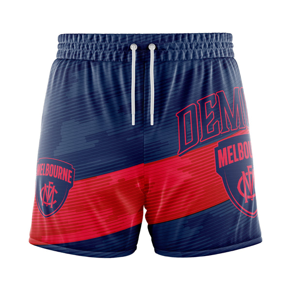 AFL Melbourne Demons 'Barrel' Board Shorts - Youth - Ashtabula