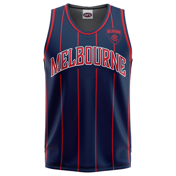 AFL Melbourne Demons 'Harlem' Basketball Singlet - Youth - Ashtabula