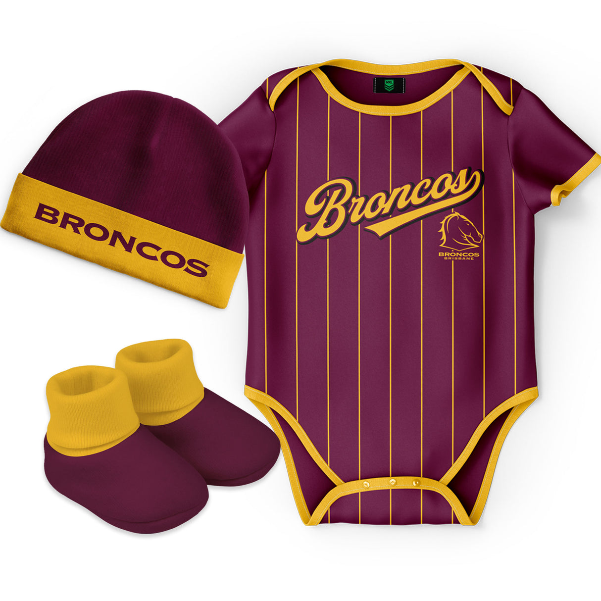 NRL Broncos  'Lullaby' 3pc Gift Set