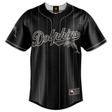 NRL Dolphins Blackout Baseball Shirt Youth