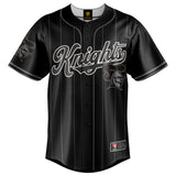 NRL Knights Blackout Baseball Shirt Youth