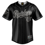NRL Raiders Blackout Baseball Shirt Youth