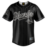 NRL Sharks Blackout Baseball Shirt Youth