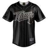NRL Titans Blackout Baseball Shirt Youth