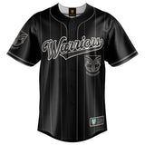 NRL Warriors Blackout Baseball Shirt Youth