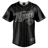 NRL Wests Tigers Blackout Baseball Shirt Youth