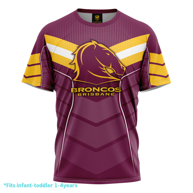 NRL Broncos 'Chevron' Kids Tee - Ashtabula