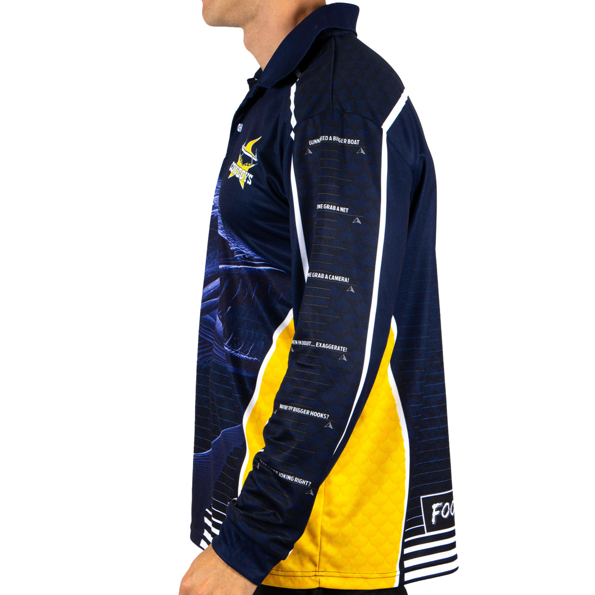 NRL Cowboys 'Barracuda' Fishing Shirt - Adult - Ashtabula