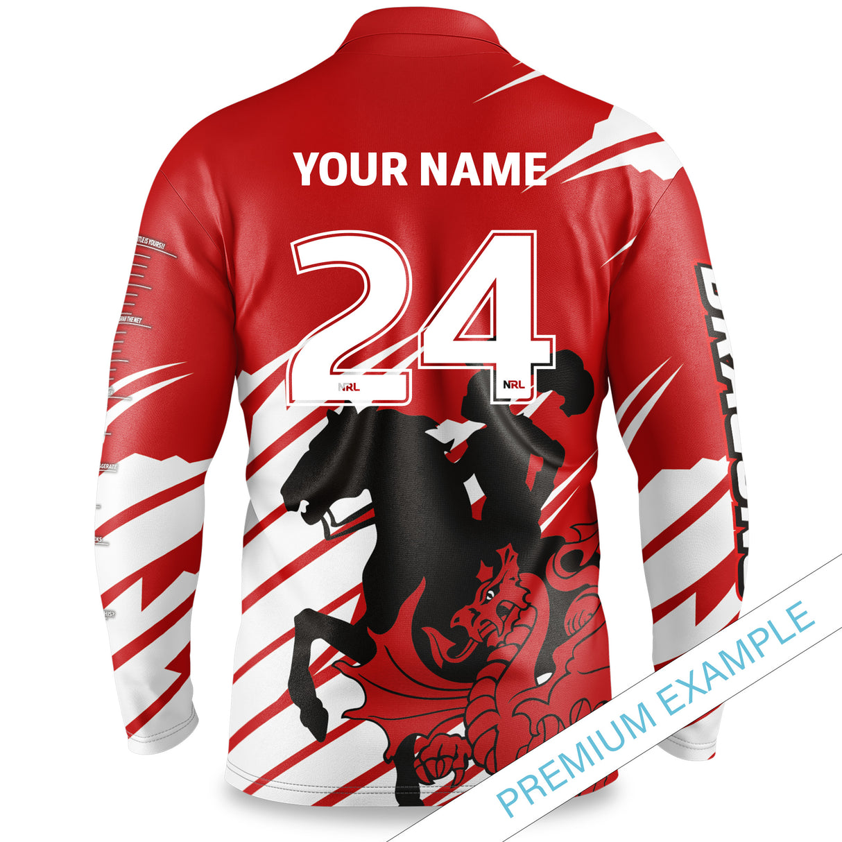 NRL Dragons 'Ignition' Fishing Shirt - Adult - Ashtabula