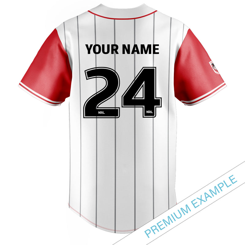 NRL Dragons 'Slugger' Baseball Shirt - Ashtabula