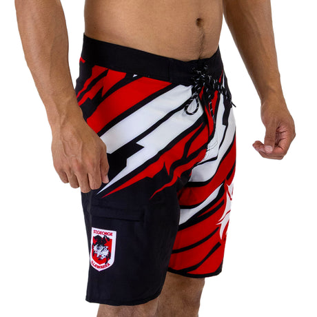 NRL Dragons Ignition' Board Shorts - Adult - Ashtabula
