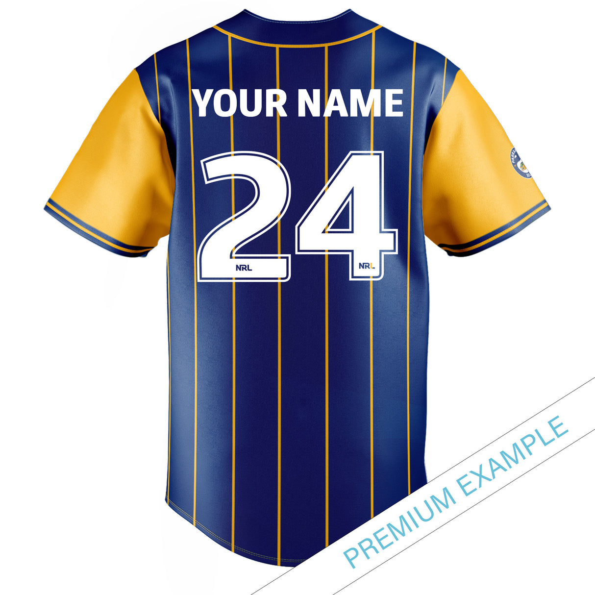 NRL Eels 'Slugger' Baseball Shirt - Ashtabula