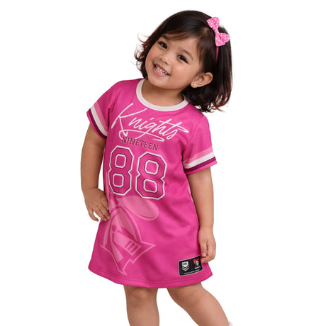 NRL Knights 'Fuchsia Force' T-Shirt Dress - Ashtabula
