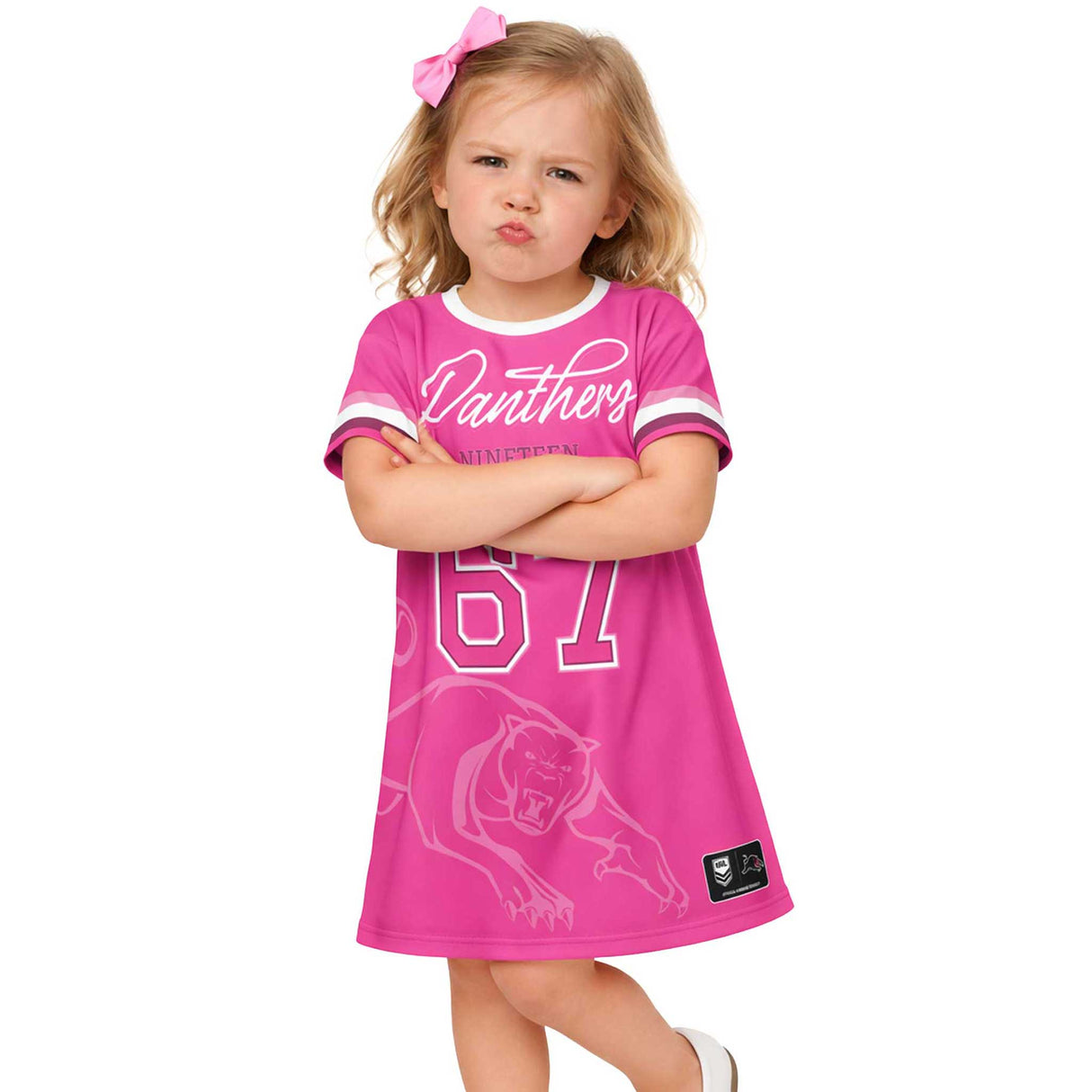 NRL Panthers 'Fuchsia Force' T-Shirt Dress - Ashtabula