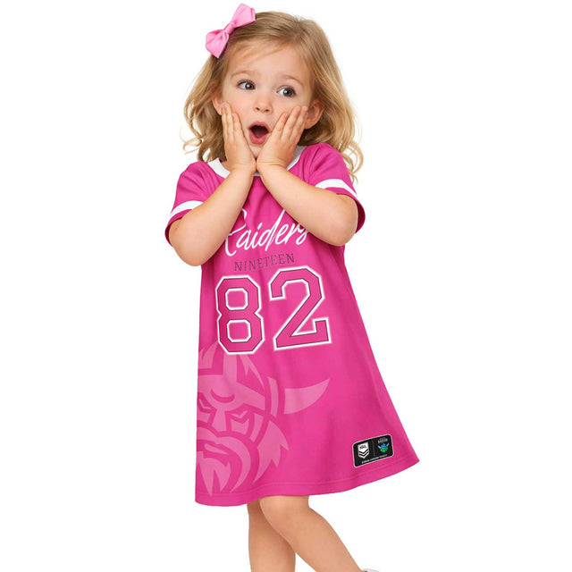 NRL Raiders 'Fuchsia Force' T-Shirt Dress - Ashtabula