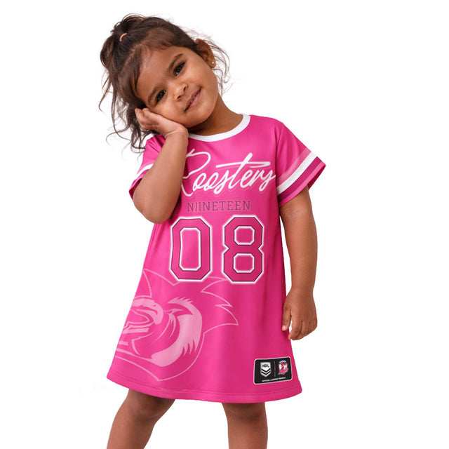 NRL Roosters 'Fuchsia Force' T-Shirt Dress - Ashtabula