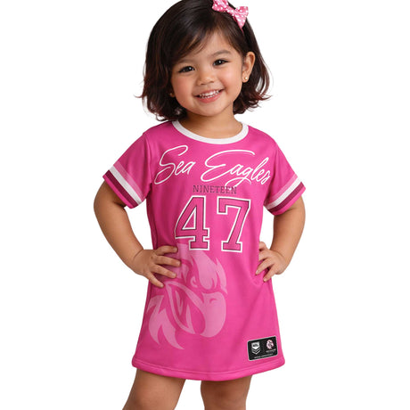 NRL Sea Eagles 'Fuchsia Force' T-Shirt Dress - Ashtabula