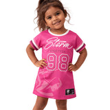 NRL Storm 'Fuchsia Force' T-Shirt Dress - Ashtabula