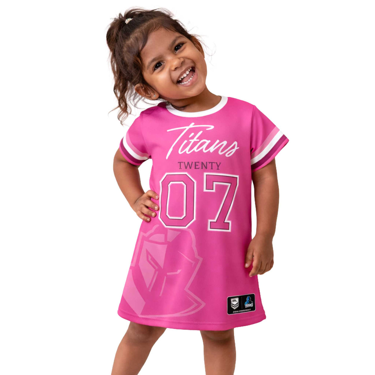 NRL Titans 'Fuchsia Force' T-Shirt Dress - Ashtabula