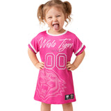 NRL Wests Tigers 'Fuchsia Force' T-Shirt Dress - Ashtabula