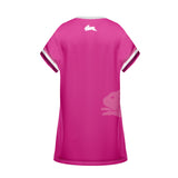 NRL Rabbitohs 'Fuchsia Force' T-Shirt Dress - Ashtabula