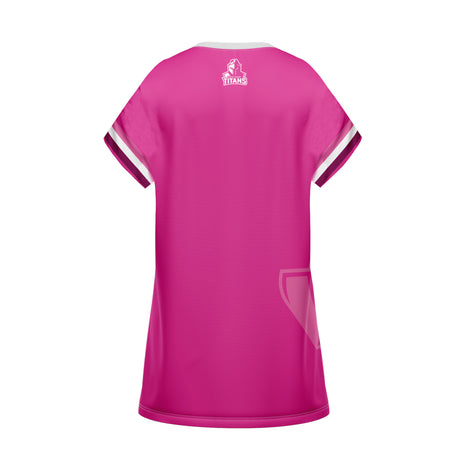 NRL Titans 'Fuchsia Force' T-Shirt Dress - Ashtabula