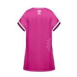 NRL Wests Tigers 'Fuchsia Force' T-Shirt Dress - Ashtabula
